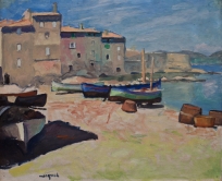 Le Port de la Ponche, Saint-Tropez, Port de Saint-Tropez ; Barques de pêche à Collioure, Barques de pêche à Collioure