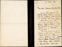 Lettre de Eugène Boudin à Pieter van der Velde, 7 mai 1889