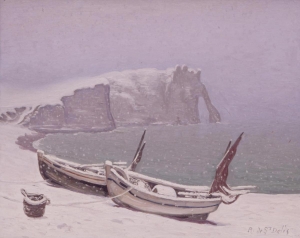 Etretat sous la neige Etretat sous la neige