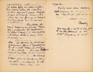 Lettre de Eugène Boudin à Pieter van der Velde, 22 novembre 1889 Lettre de Eugène Boudin à Pieter van der Velde, 22 novembre 1889