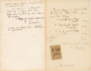 Lettre de Eugène Boudin à Pieter van der Velde, 13 avril 1888 Lettre de Eugène Boudin à Pieter van der Velde, 13 avril 1888