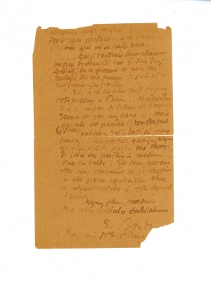 Lettre de Eugène Boudin à Pieter van der Velde, 15 mars 1889 Lettre de Eugène Boudin à Pieter van der Velde, 15 mars 1889