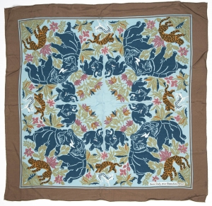 Foulard aux éléphants bleus Foulard aux éléphants bleus