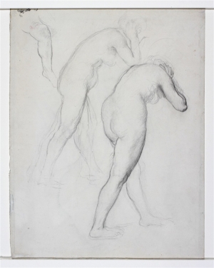 Deux femmes nues, l'une de profil, l'autre de trois quarts dos, s'enfuyant. Etude pour "Scène de guerre au Moyen-Age" dit à tort "Les Malheurs de la ville d'Orléans" ( recto ), Deux femmes nues, l'une de profil, l'autre de trois quarts dos, s'enfuyan... Deux femmes nues, l'une de profil, l'autre de trois quarts dos, s'enfuyant. Etude pour "Scène de guerre au Moyen-Age" dit à tort "Les Malheurs de la ville d'Orléans" ( recto ), Deux femmes nues, l'une de profil, l'autre de trois quarts dos, s'enfuyan...